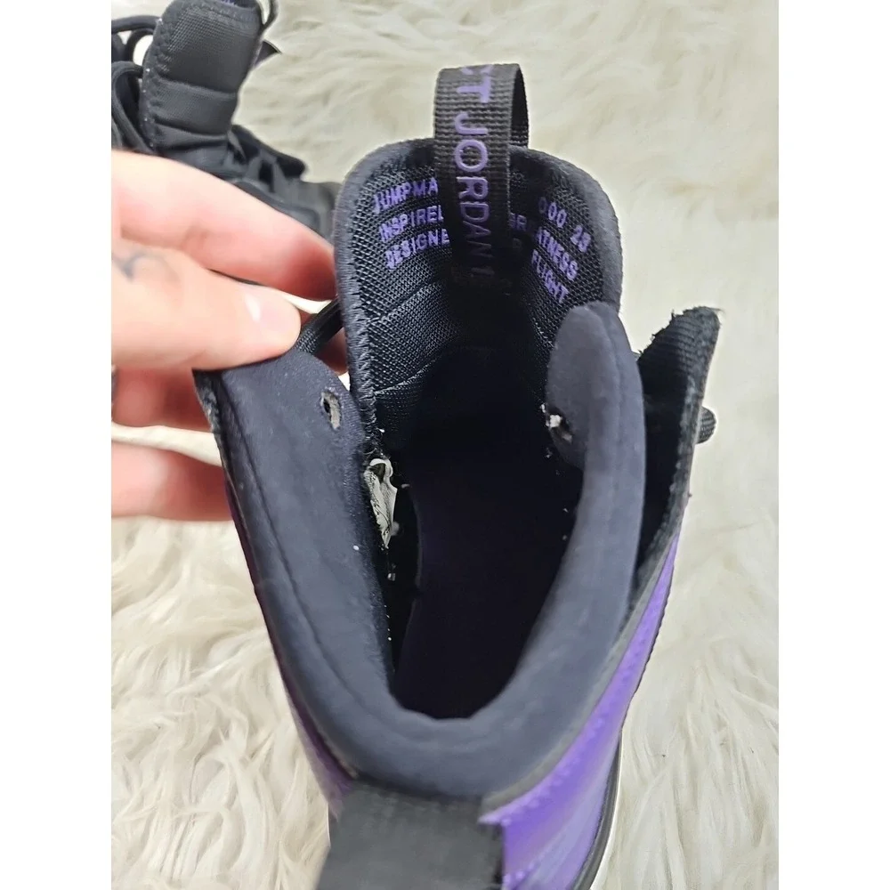Rare Nike Air Jordan 1 React Purple Men's Basketball Shoes Size 10 Ar5331-005